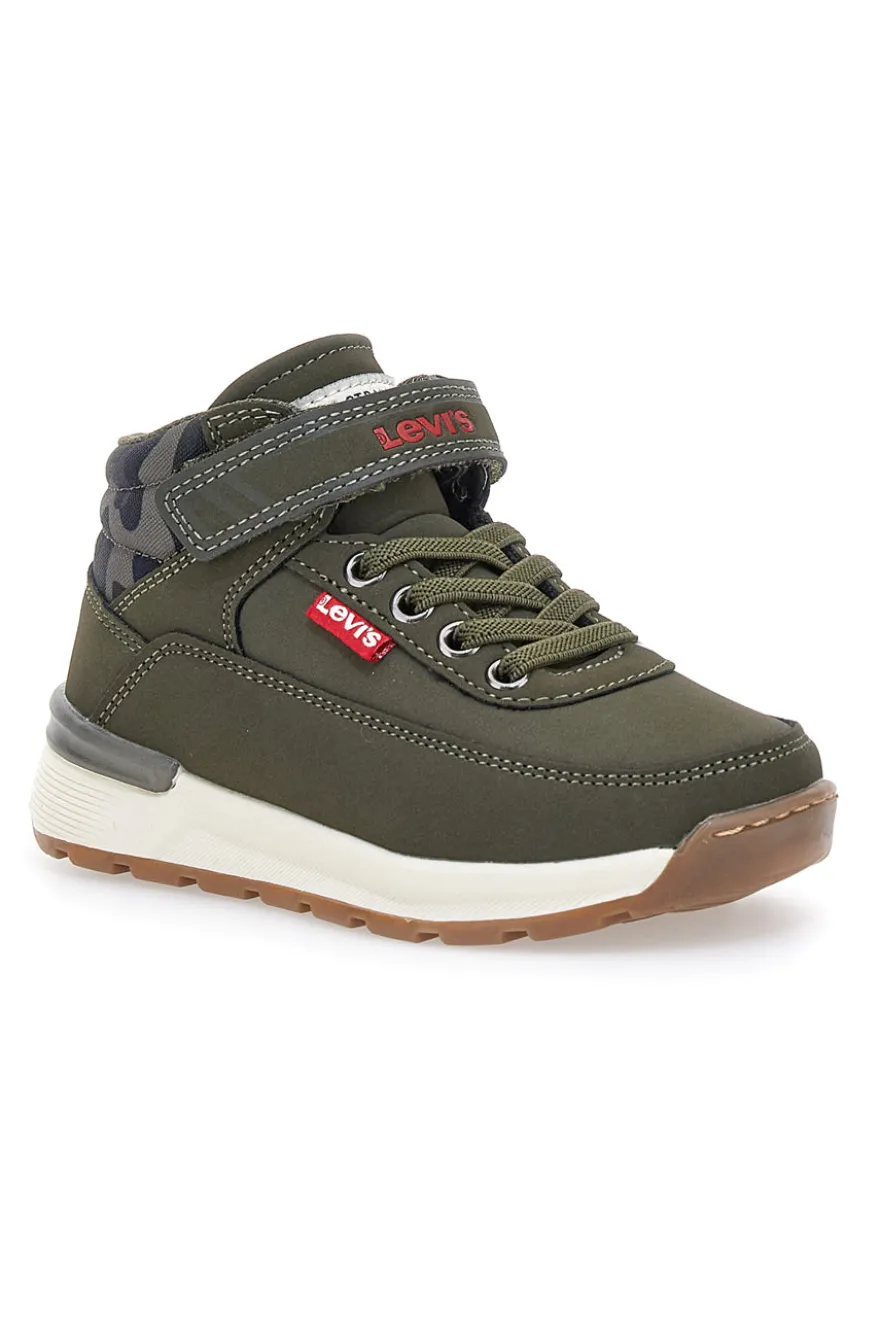 Sneakers mid verdi con dettagli camouflage Levi's Ascot Mini