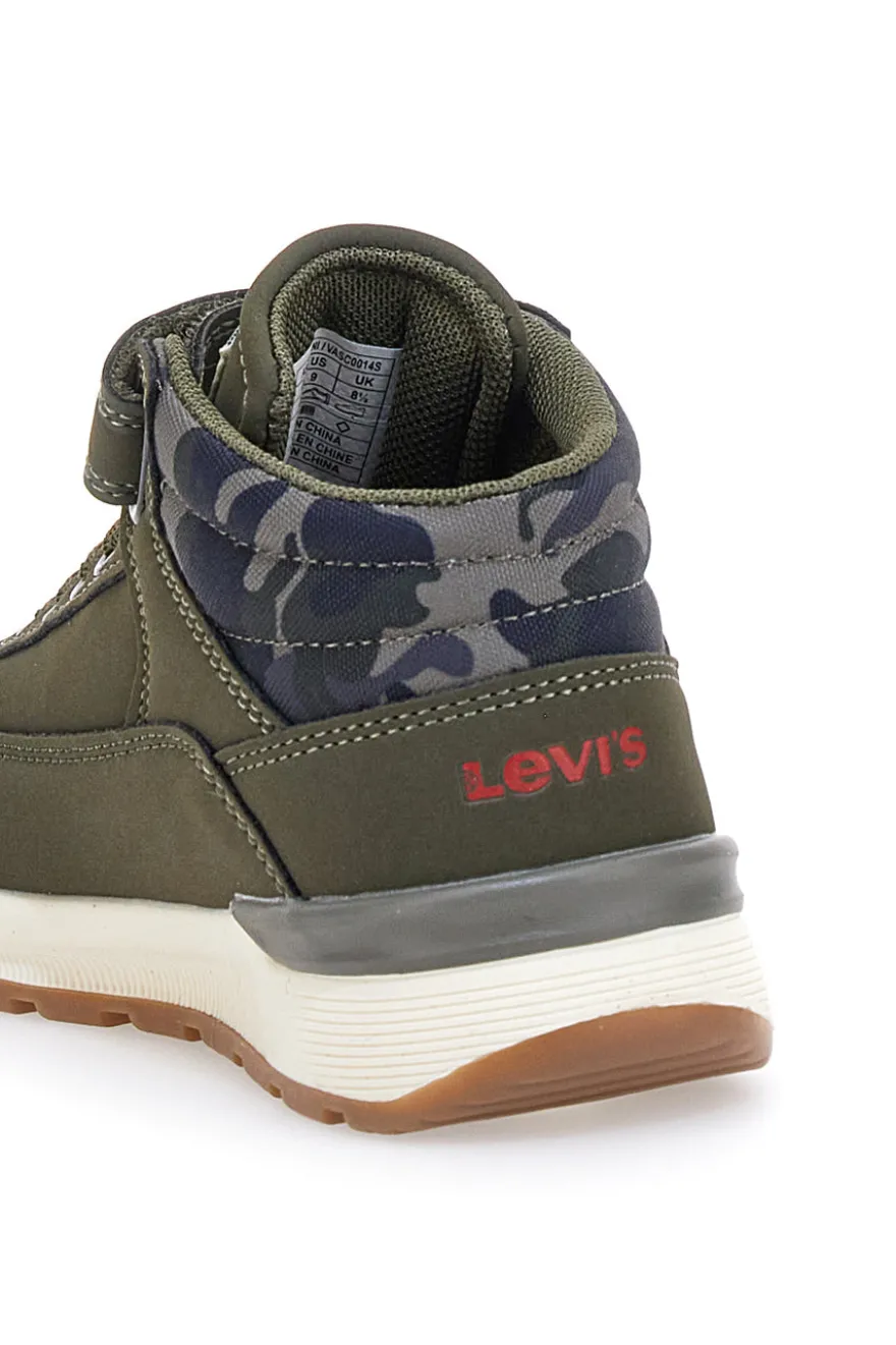 Sneakers mid verdi con dettagli camouflage Levi's Ascot Mini
