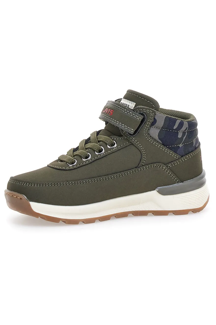 Sneakers mid verdi con dettagli camouflage Levi's Ascot Mini