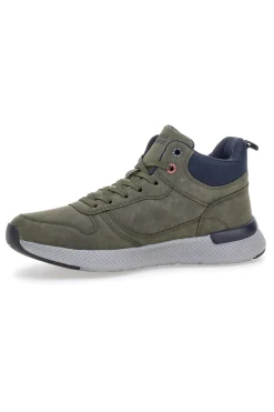 Sneakers mid verdi con suola running Marina militare MM2310