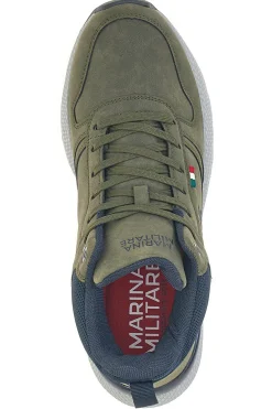 Sneakers mid verdi con suola running Marina militare MM2310