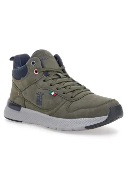 Sneakers mid verdi con suola running Marina militare MM2310