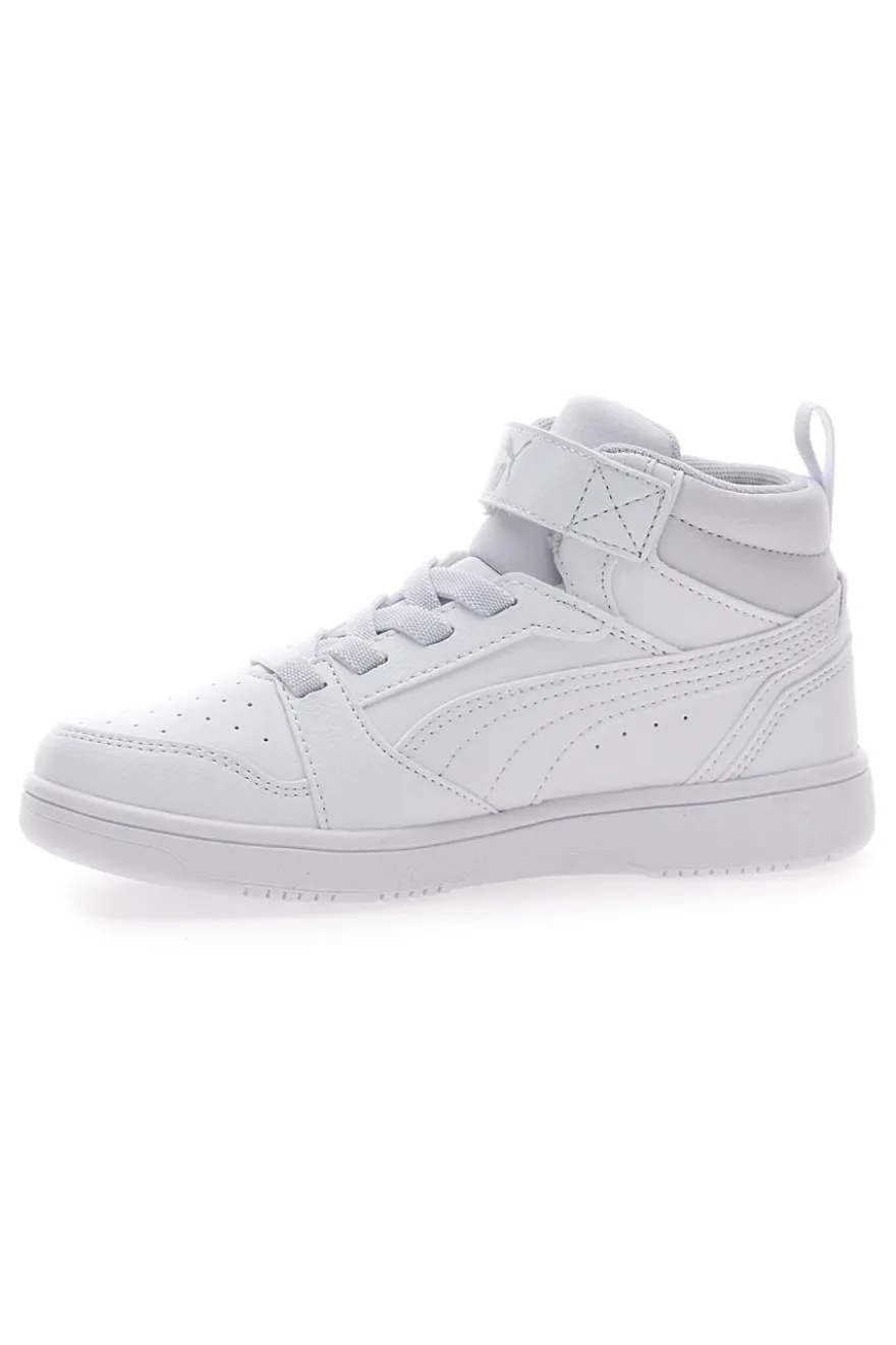 Sneakers Mid-Cut Bianche Con Fascia Laterale Puma Rebound V6 Mid Ac Ps