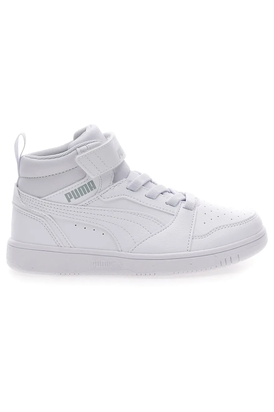 Sneakers Mid-Cut Bianche Con Fascia Laterale Puma Rebound V6 Mid Ac Ps