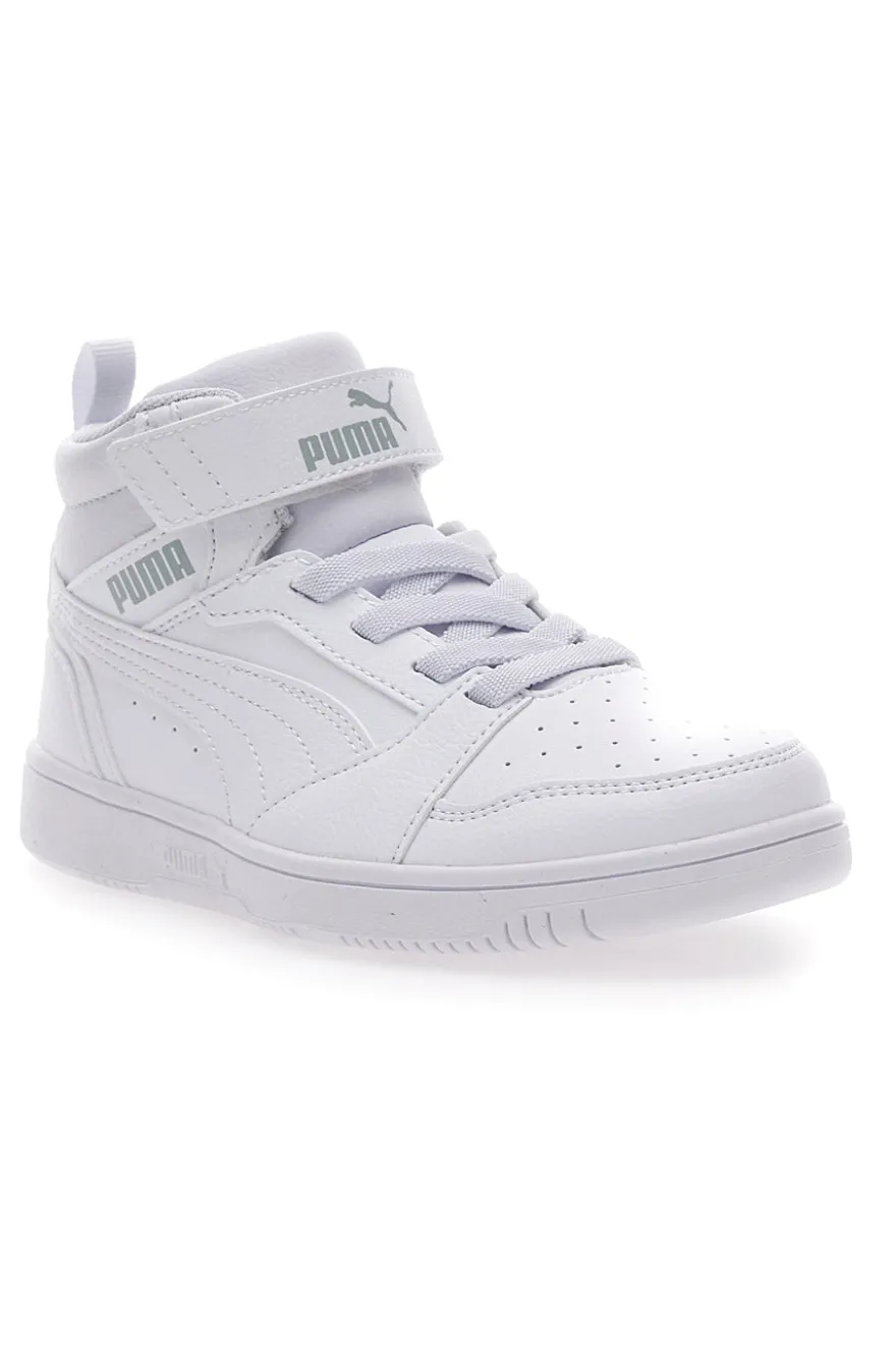 Sneakers Mid-Cut Bianche Con Fascia Laterale Puma Rebound V6 Mid Ac Ps