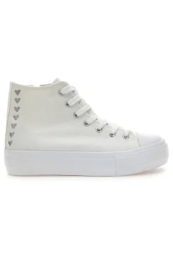 Sneakers Mid-Cut Bianche Con Platform Energy 117