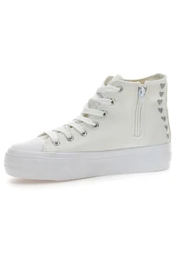 Sneakers Mid-Cut Bianche Con Platform Energy 117