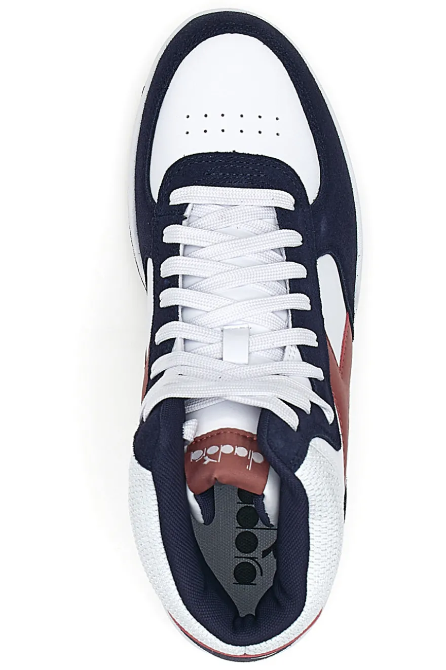 SNEAKERS MID-CUT BIANCHE CON DETTAGLI VIOLA DIADORA RAPTOR HIGH SL