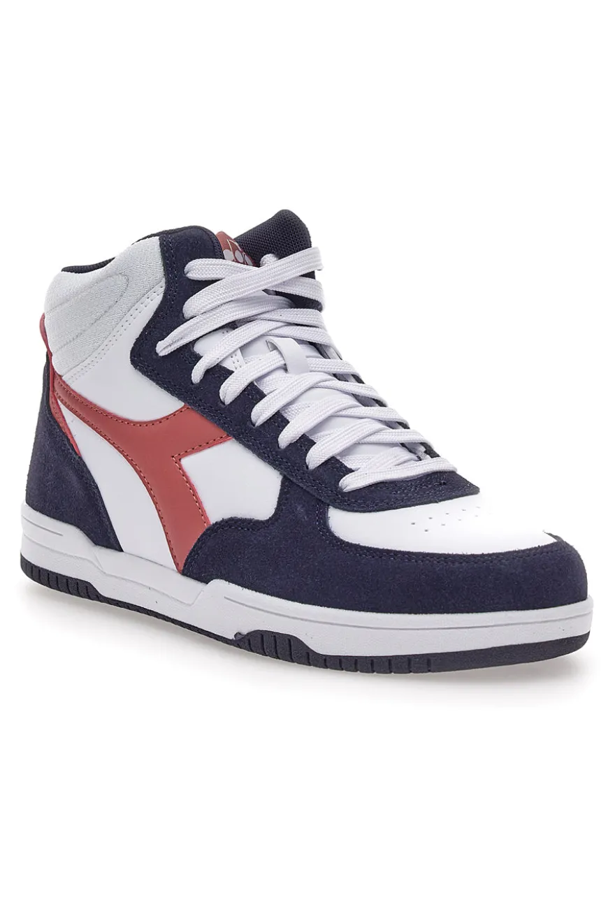 SNEAKERS MID-CUT BIANCHE CON DETTAGLI VIOLA DIADORA RAPTOR HIGH SL
