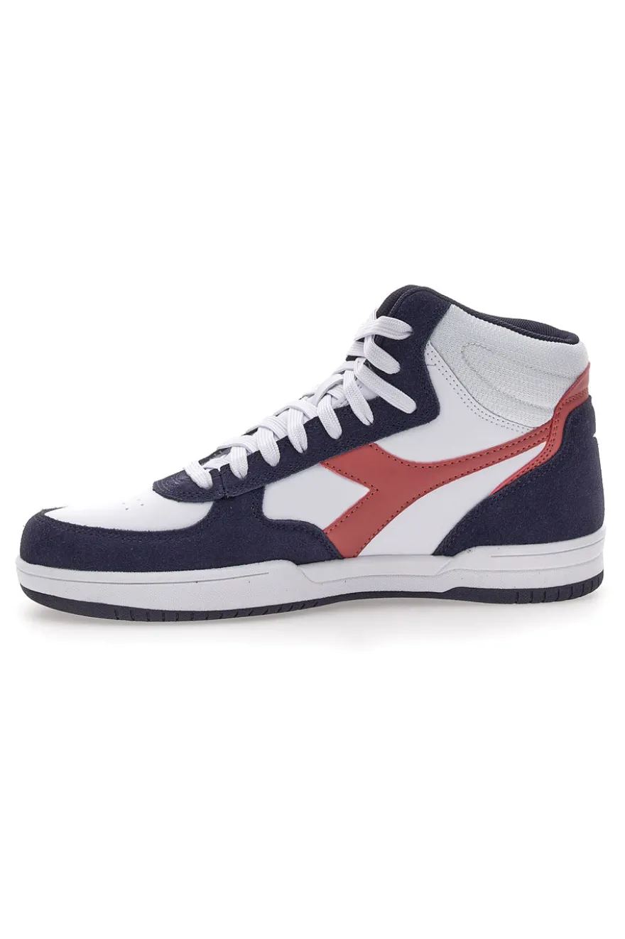 SNEAKERS MID-CUT BIANCHE CON DETTAGLI VIOLA DIADORA RAPTOR HIGH SL