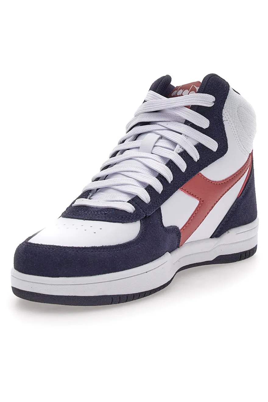 SNEAKERS MID-CUT BIANCHE CON DETTAGLI VIOLA DIADORA RAPTOR HIGH SL