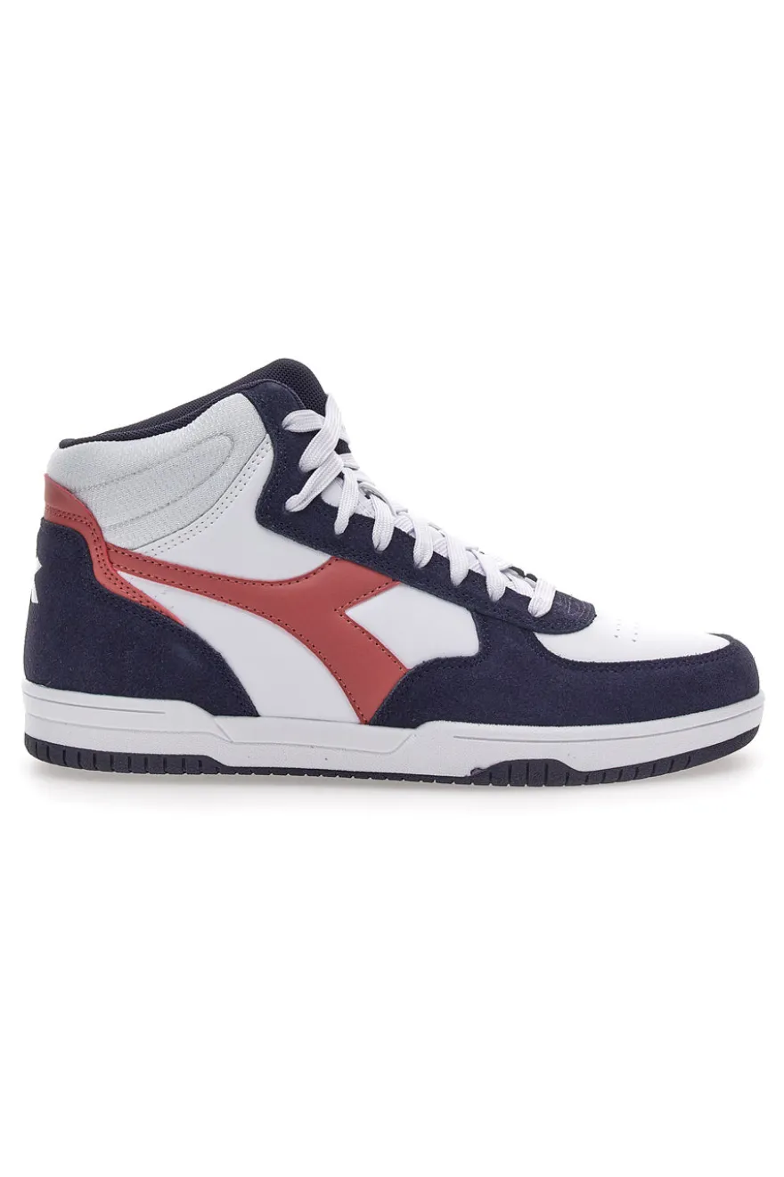 SNEAKERS MID-CUT BIANCHE CON DETTAGLI VIOLA DIADORA RAPTOR HIGH SL