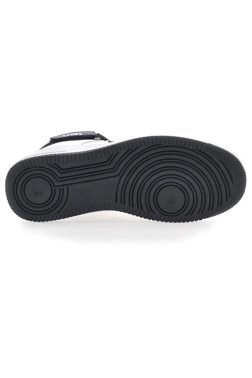 Sneakers Mid-Cut Bianche e Nere Leone 47