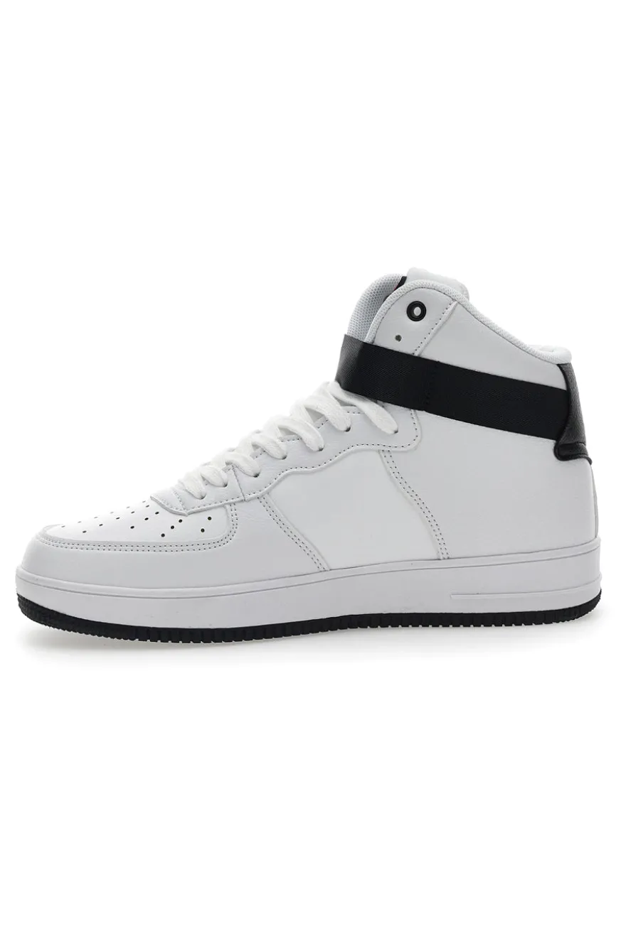 Sneakers Mid-Cut Bianche e Nere Leone 47