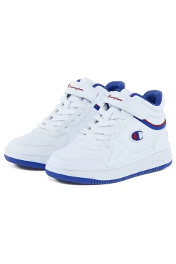 Sneakers Mid-Cut Bianche e Blu Champion RD18 MID B PS