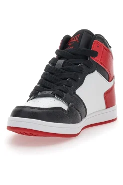 Sneakers Mid-Cut Bianche Nere e Rosse Con Lacci Everlast 716