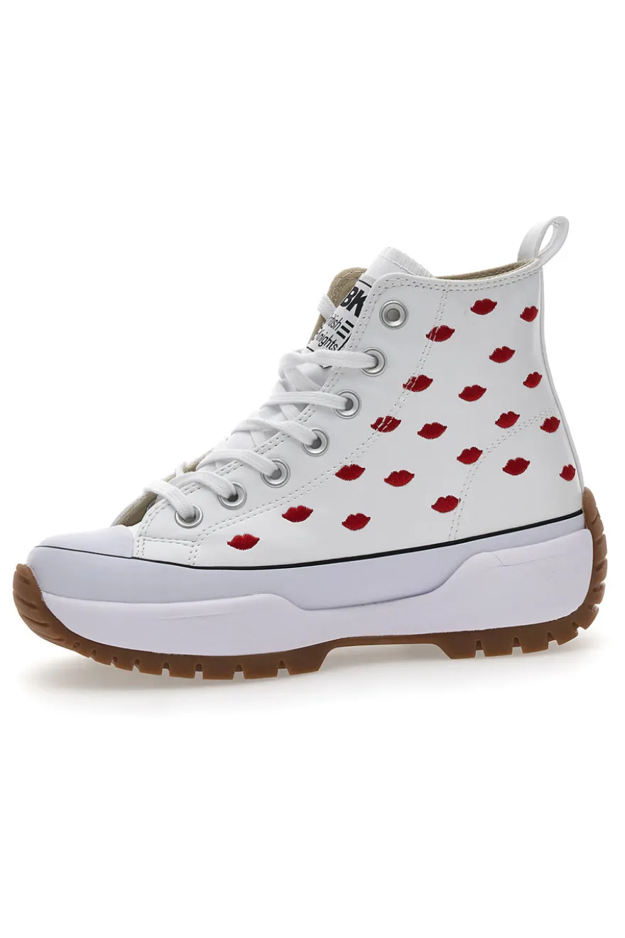 Sneakers Mid-Cut British Knights Kaya Mid Fly Bianche