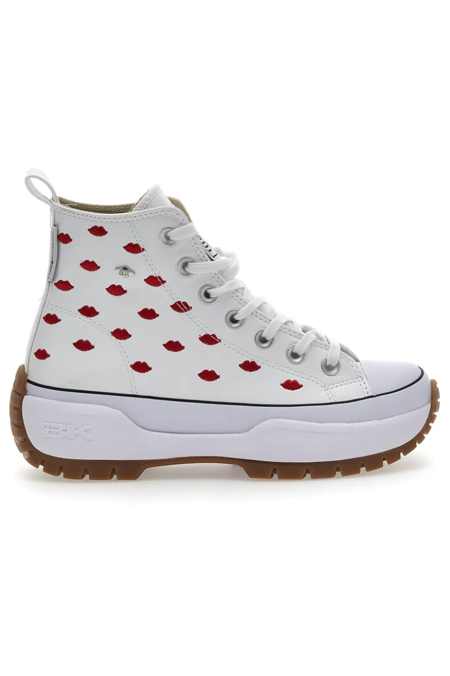 Sneakers Mid-Cut British Knights Kaya Mid Fly Bianche