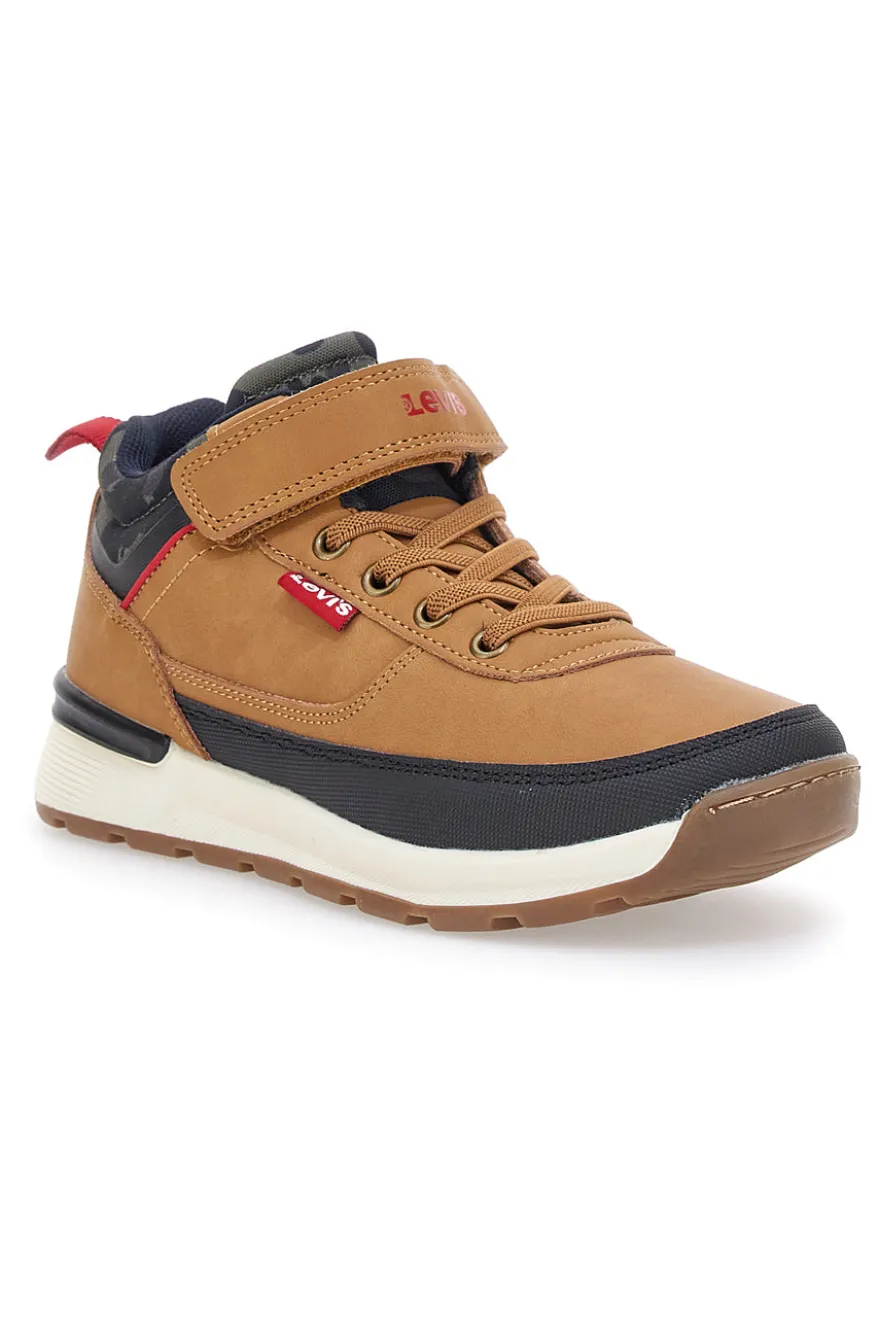 Sneakers mid-cut camel con velcro LEVI'S ASCOT REFRESH