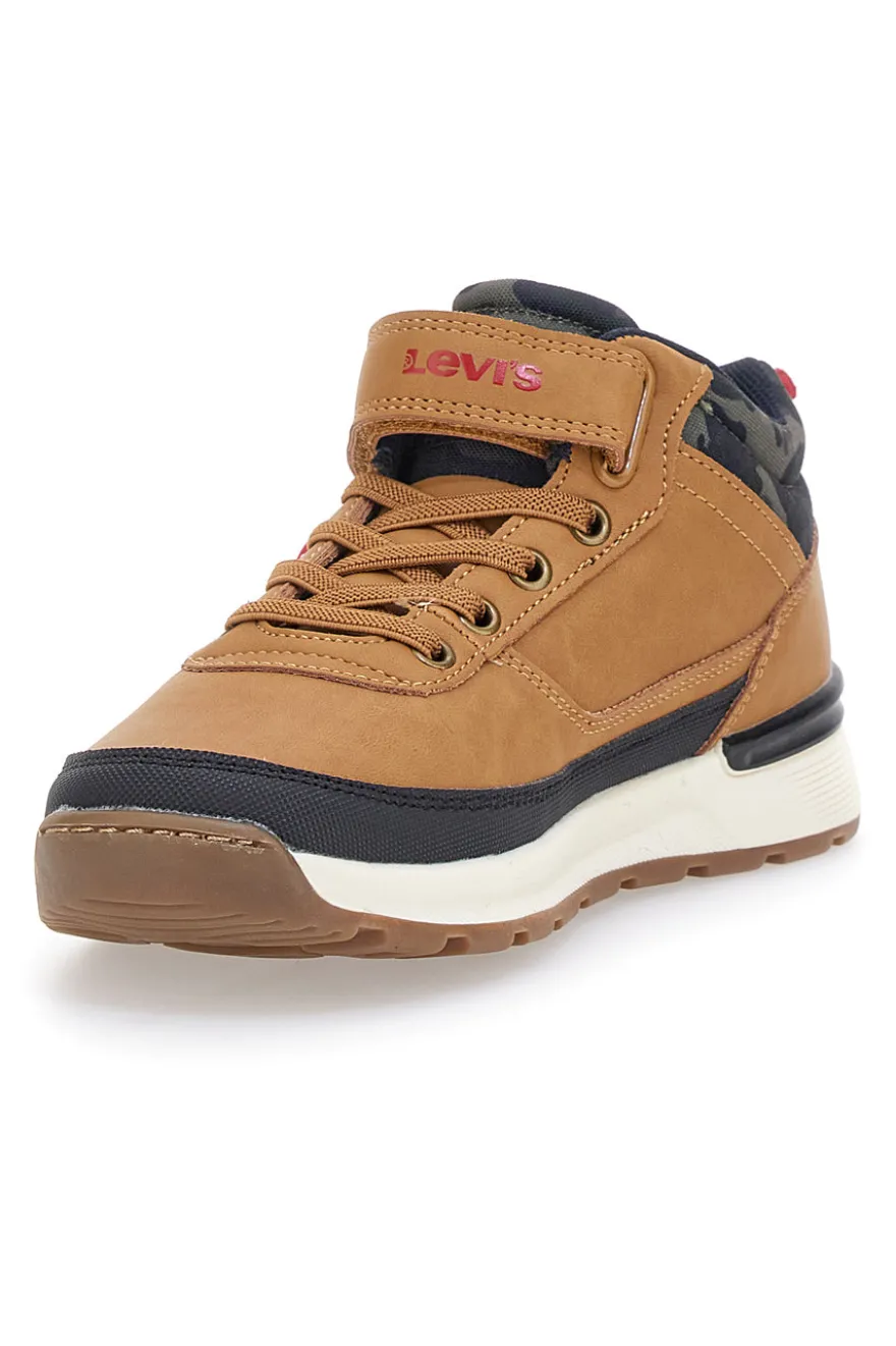 Sneakers mid-cut camel con velcro LEVI'S ASCOT REFRESH