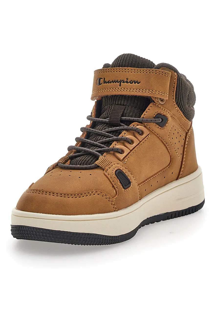 Sneakers Mid-Cut Marroni con Velcro CHAMPION RB18 MID CORD B PS