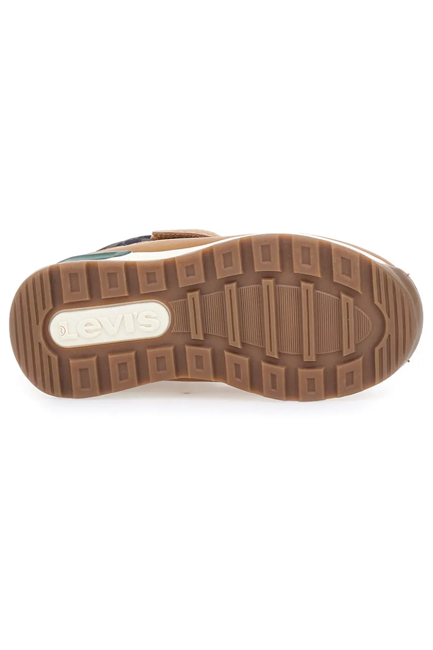 Sneakers mid-cut marroni con velcro LEVI'S ASCOT MINI