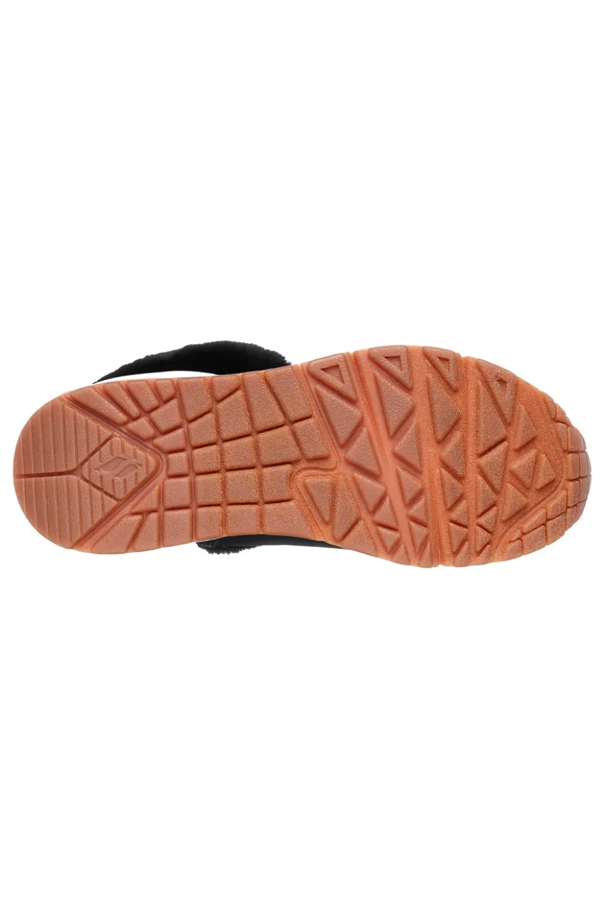 Sneakers Mid-Cut Nere Con Pelo Skechers Uno Fall Air