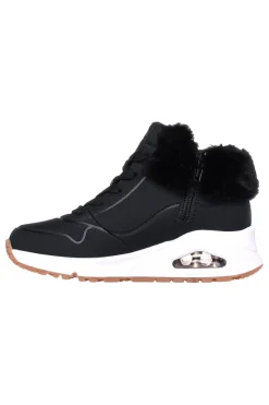 Sneakers Mid-Cut Nere Con Pelo Skechers Uno Fall Air
