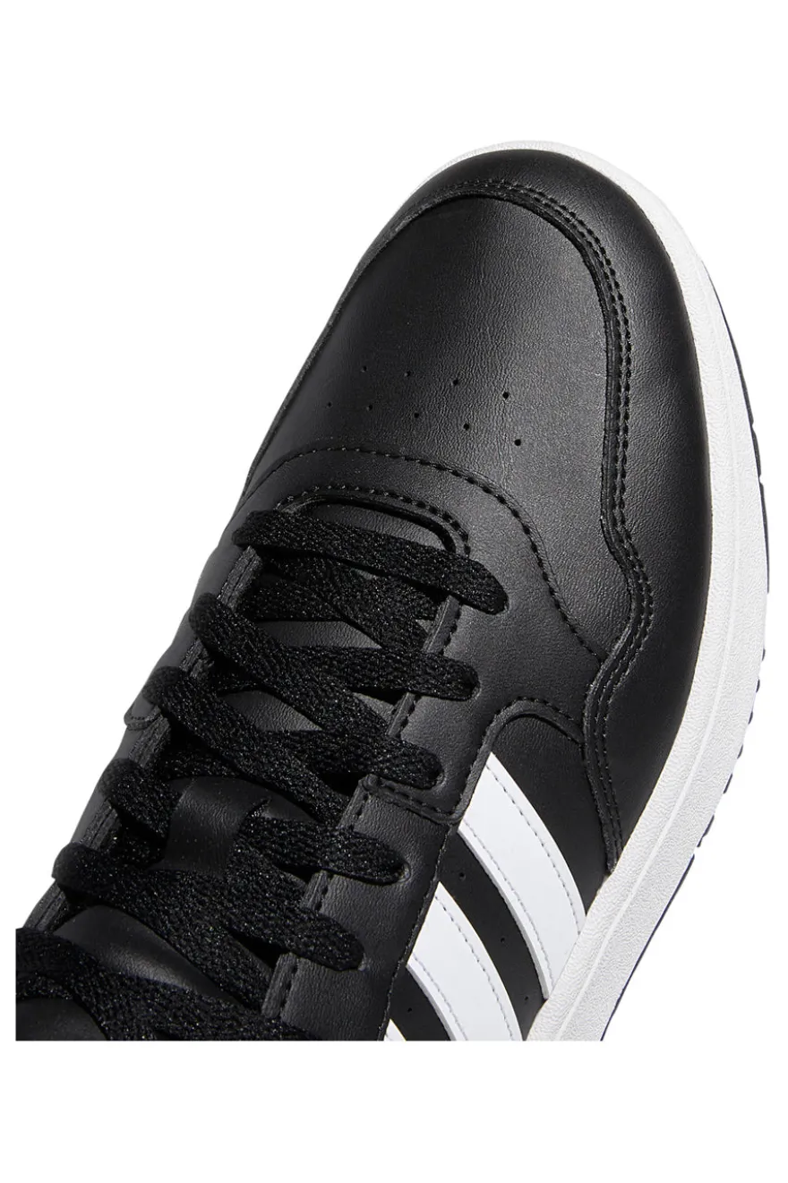Sneakers Mid-Cut nere con bande bianche ADIDAS Hoops 3.0 Mid