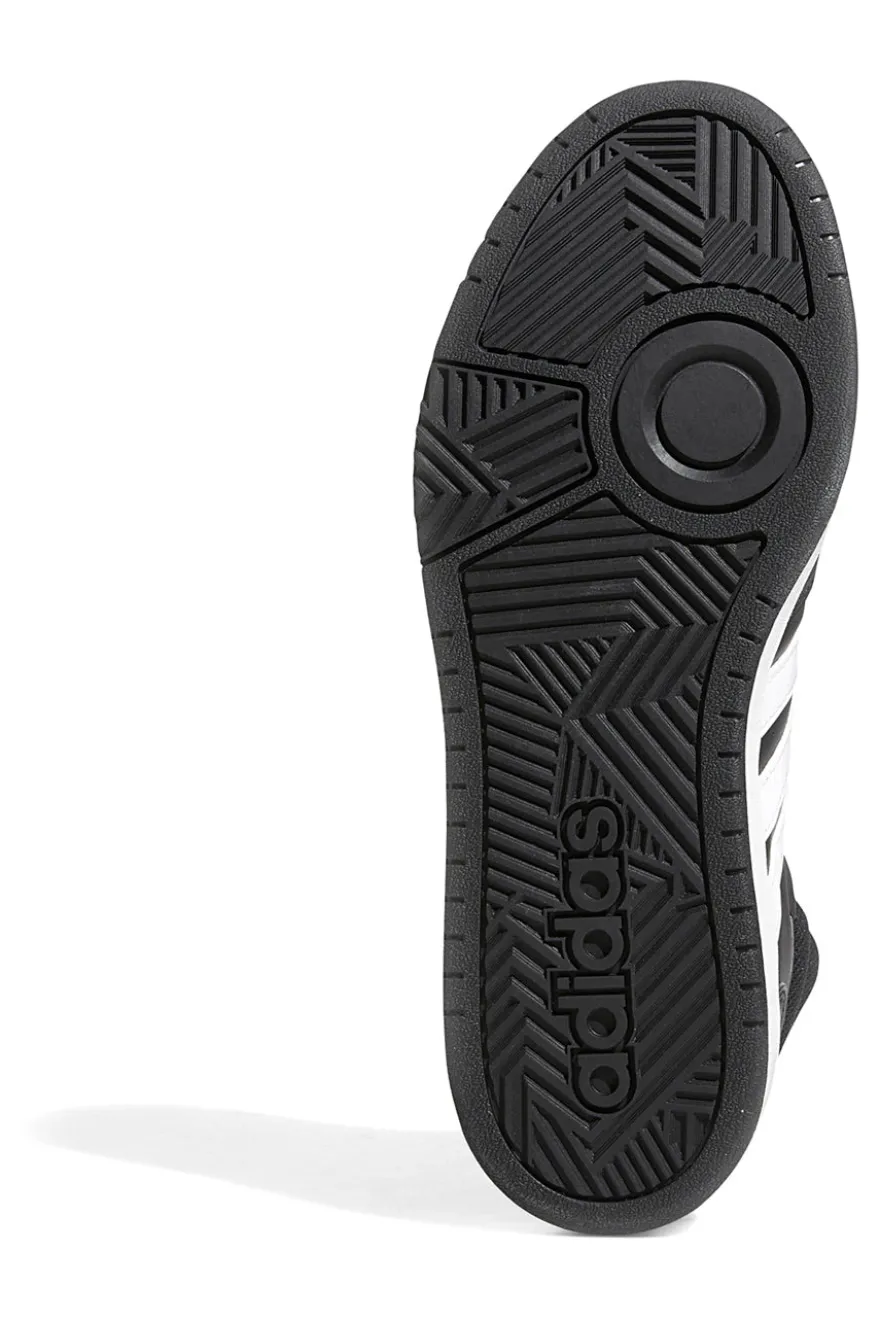 Sneakers Mid-Cut nere con bande bianche ADIDAS Hoops 3.0 Mid