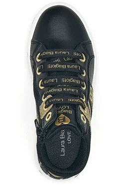 Sneakers Mid-Cut Nere e Oro Laura Biagiotti 87069387