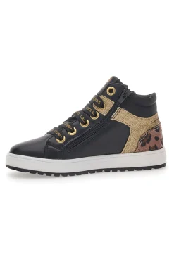 Sneakers Mid-Cut Nere e Oro Laura Biagiotti 8706