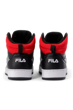 Sneakers Mid-Cut Nere e Rosse con Lacci FILA REGA NF MID TEENS