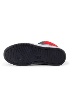 Sneakers Mid-Cut Nere e Rosse con Lacci FILA REGA NF MID TEENS