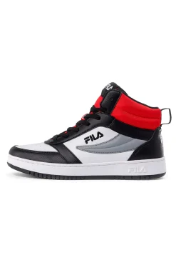 Sneakers Mid-Cut Nere e Rosse con Lacci FILA REGA NF MID TEENS