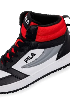 Sneakers Mid-Cut Nere e Rosse con Lacci FILA REGA NF MID TEENS