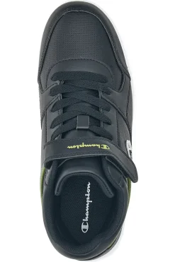 Sneakers Mid-Cut nere e Verde con Velcro CHAMPION REBOUND MID
