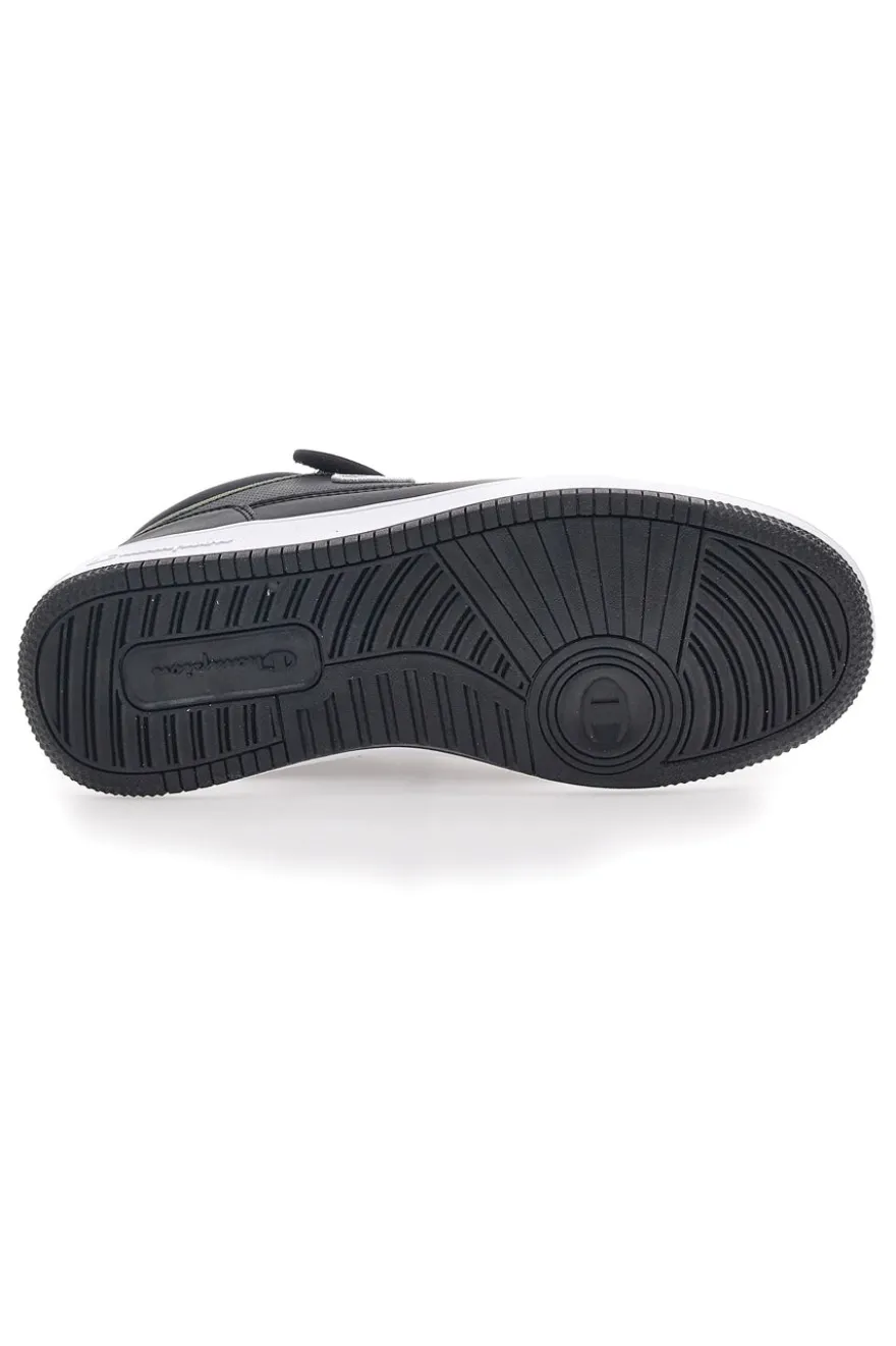 Sneakers Mid-Cut nere e Verde con Velcro CHAMPION REBOUND MID