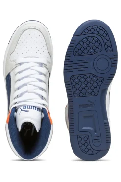 Sneakers Mid-Cut Puma Rebound Layup Sl Jr Bianche e Blu