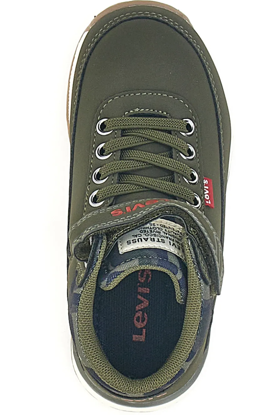 Sneakers mid-cut verdi con velcro LEVI'S ASCOT MINI