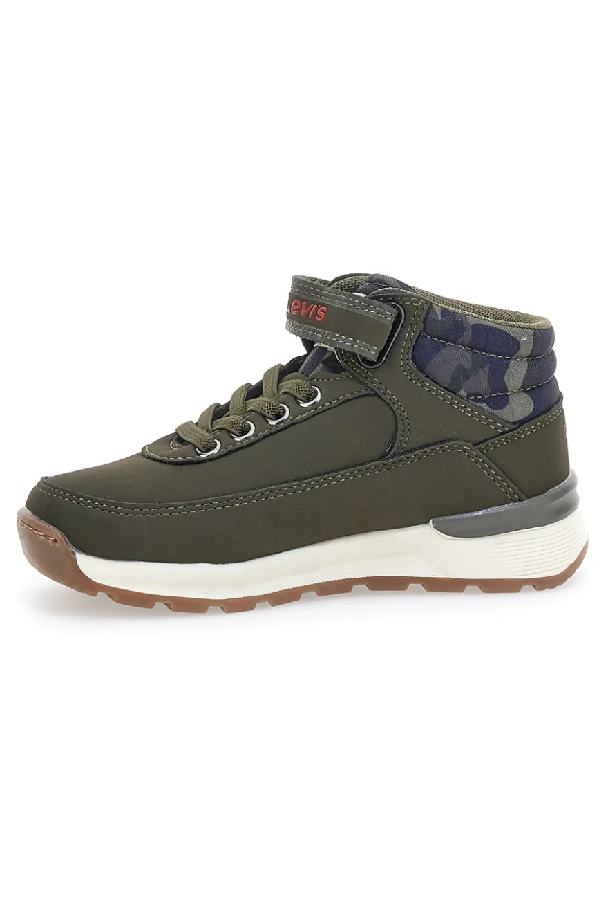 Sneakers mid-cut verdi con velcro LEVI'S ASCOT MINI