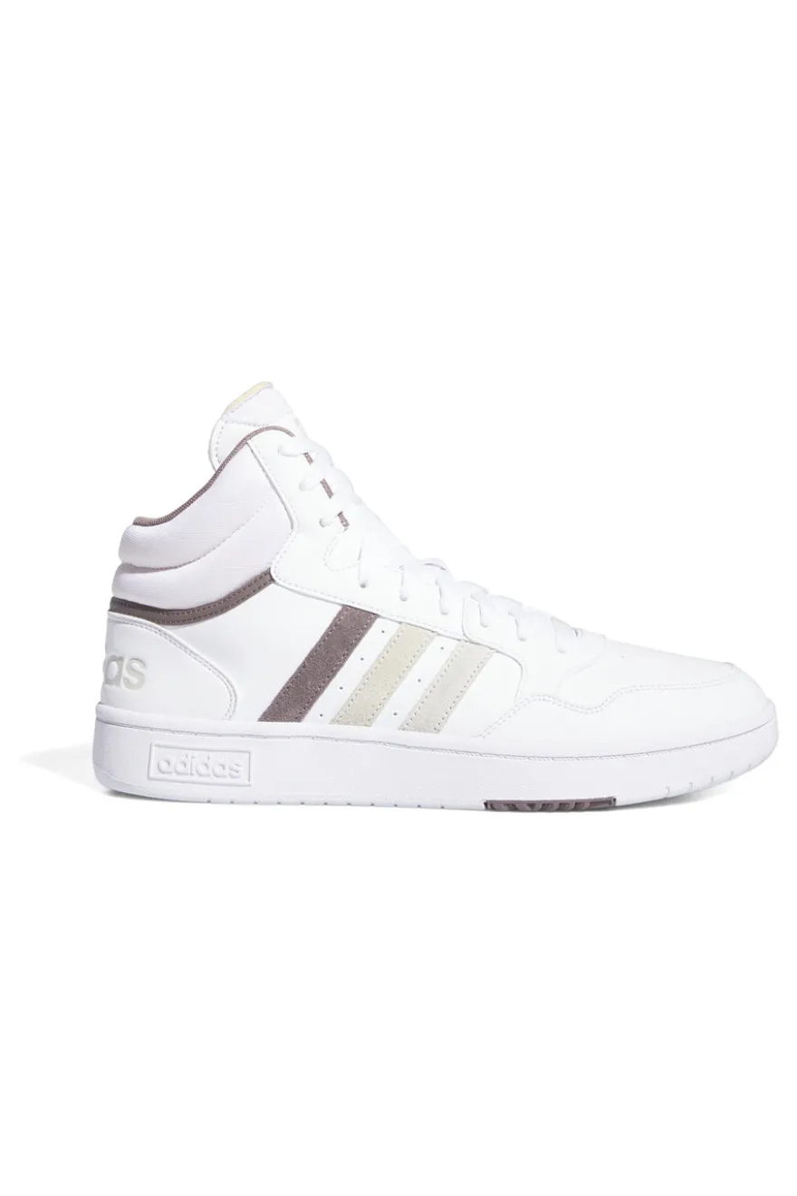Sneakers mid-cut weiße mit Schnürsenkeln Adidas HOOPS 3.0 MID