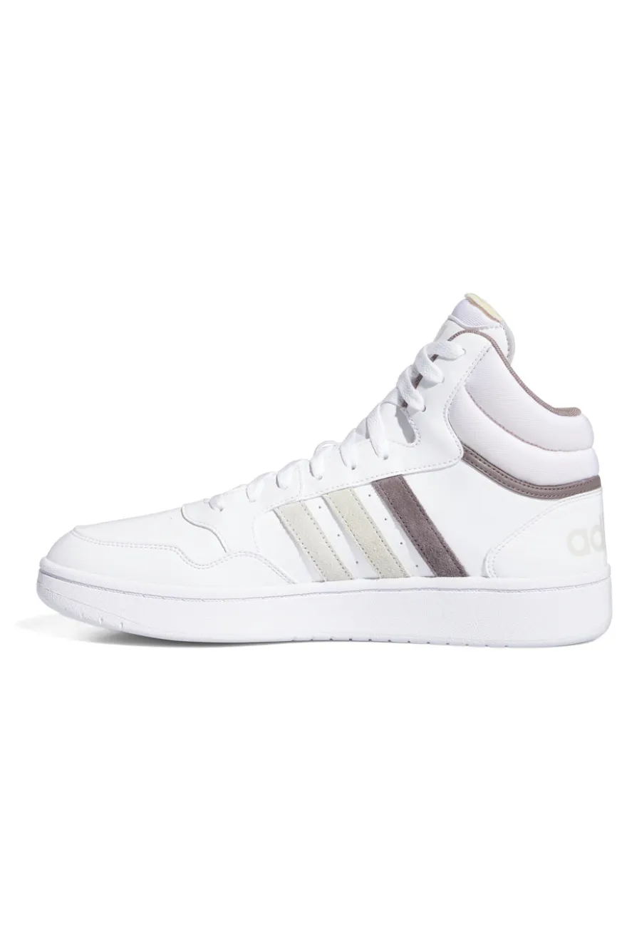 Sneakers mid-cut weiße mit Schnürsenkeln Adidas HOOPS 3.0 MID