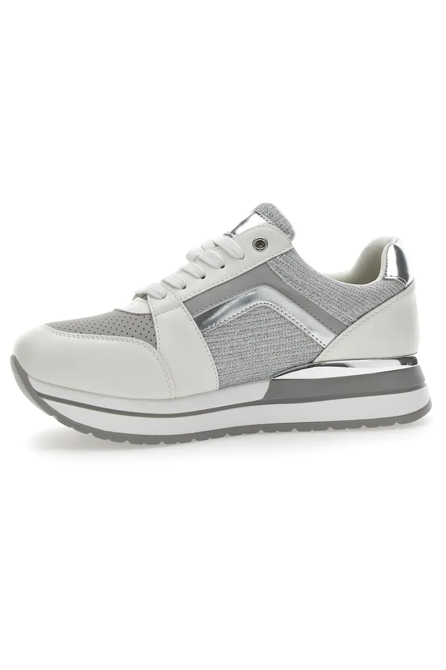 Sneakers Mio Tempo 232 Bianche e Argento