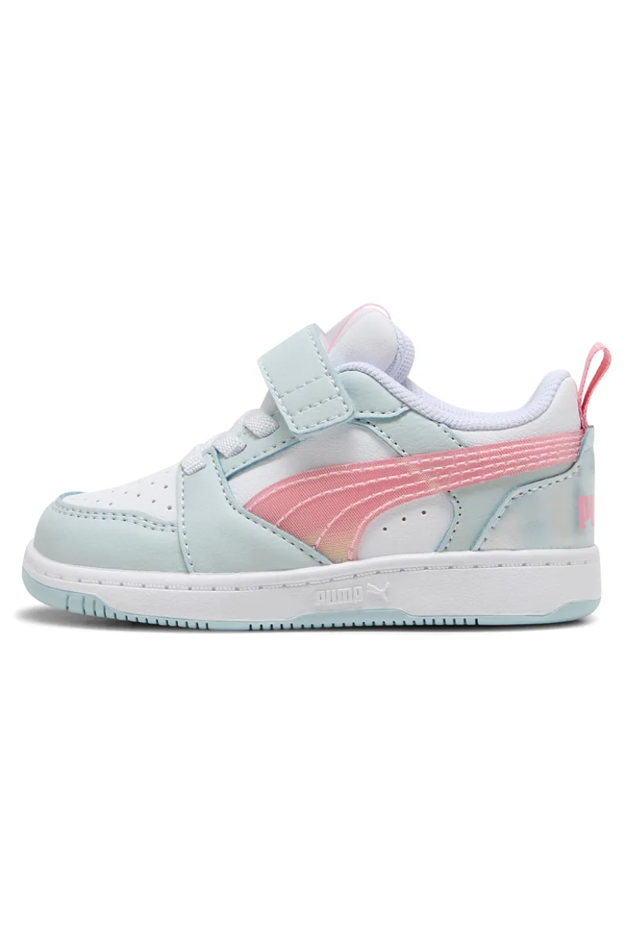 Sneakers multicolor pastello con Kinder-Fit Puma Rebound V6 Lo Space Belle AC+ Inf