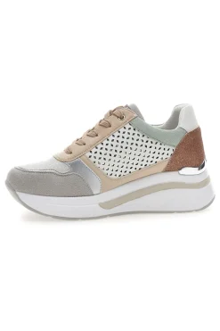 Sneakers multicolore traforate con zip e zeppa Inblu 481IN