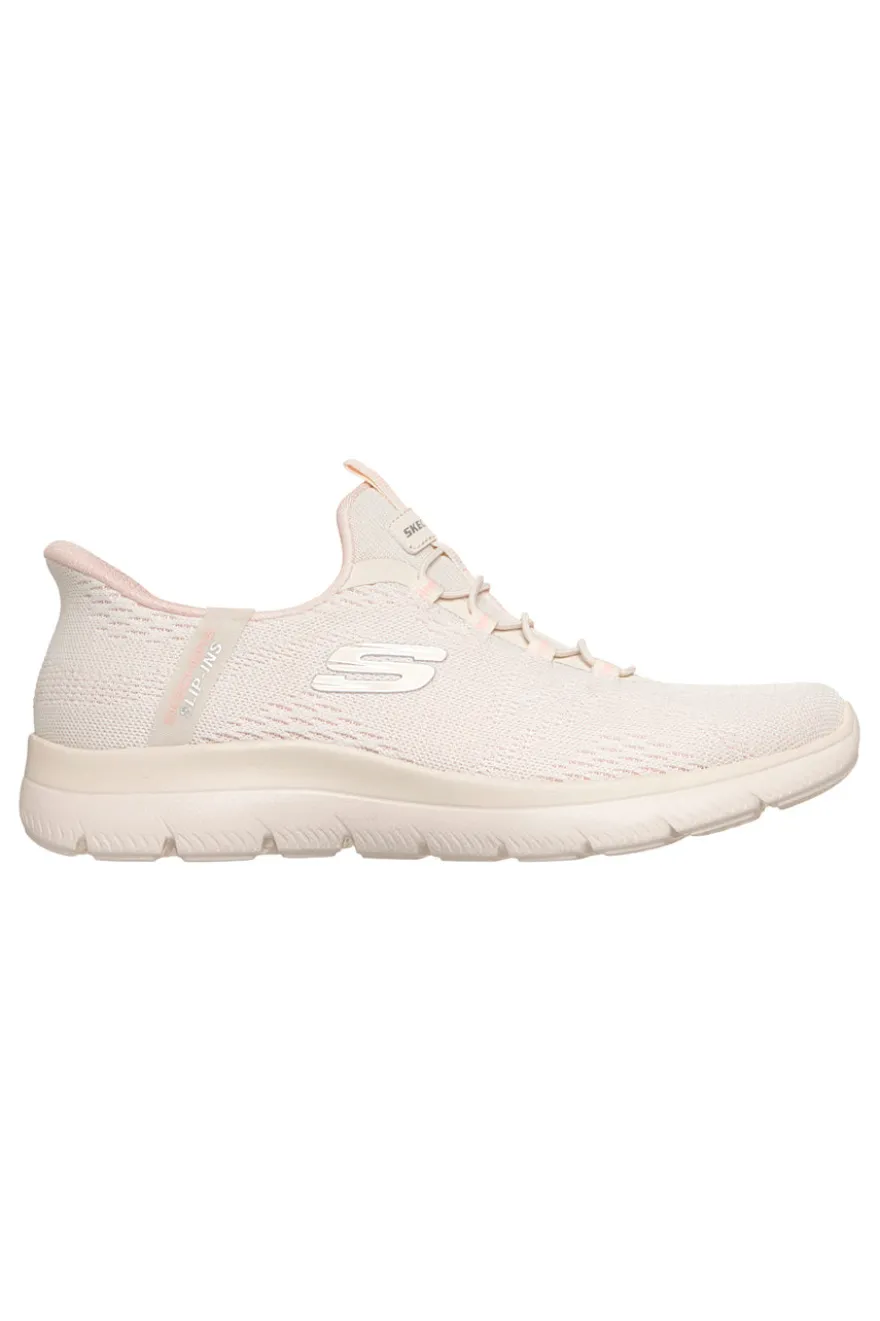 Sneakers natural slip-ins con lacci elastici Skechers Summits dream chaser