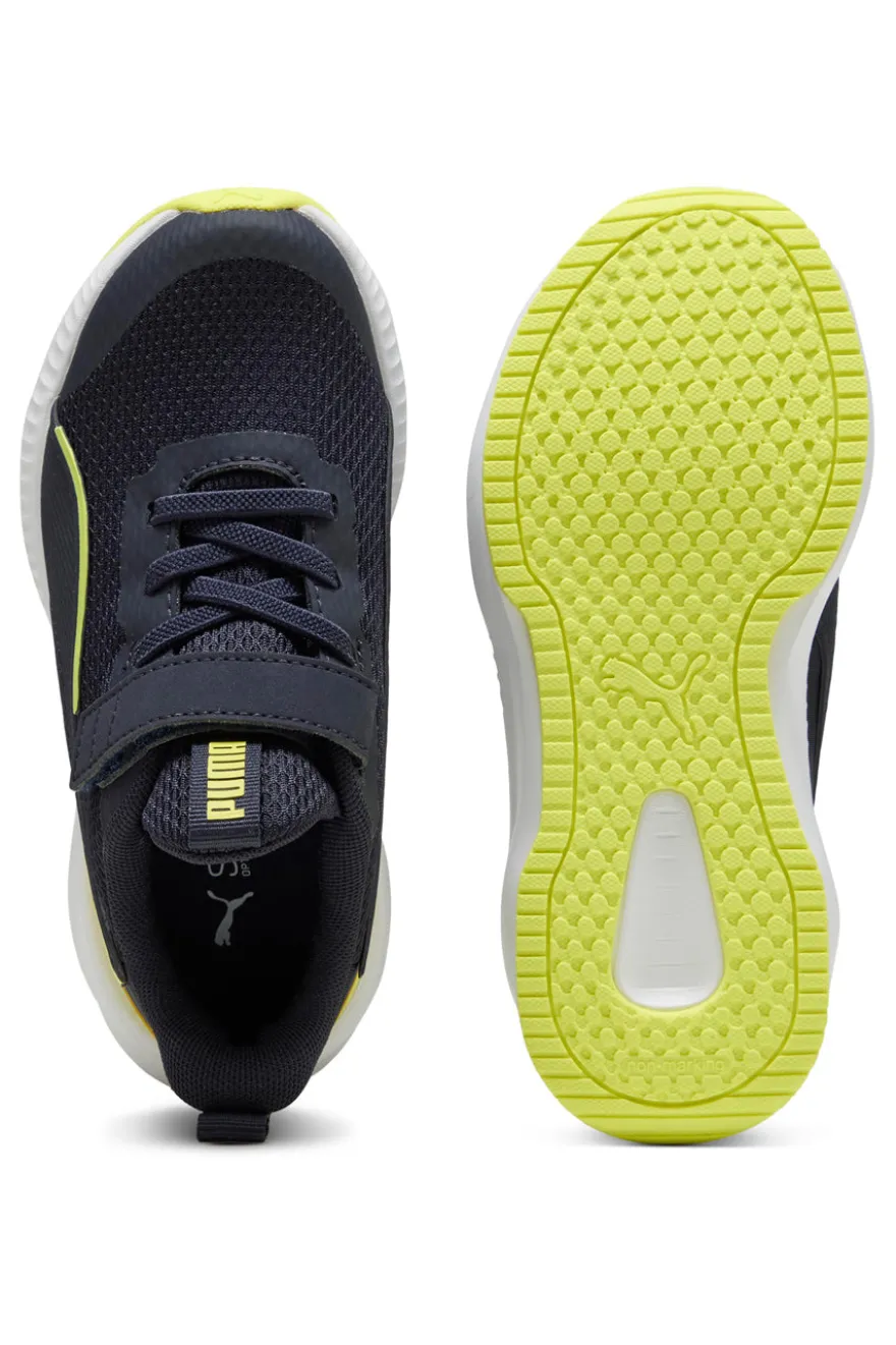 Sneakers Navy con Dettagli Gialli Fluo PUMA Flyer 3 AC+ PS