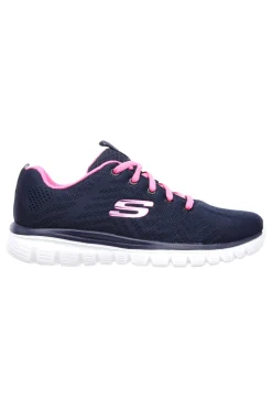 Sneakers Navy Con Pianta Larga Skechers Graceful Get Connected