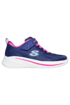 Sneakers navy glitterate con chiusura a strappo Wave 92 Skechers